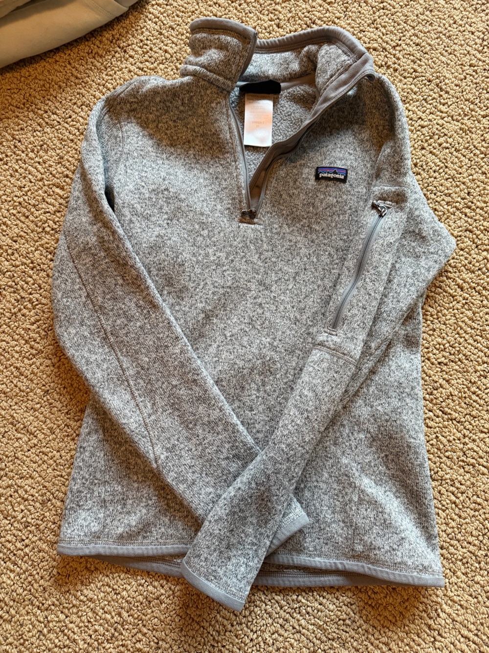 Patagonia Heather Gray Quarter-Zip Fleece Pullover